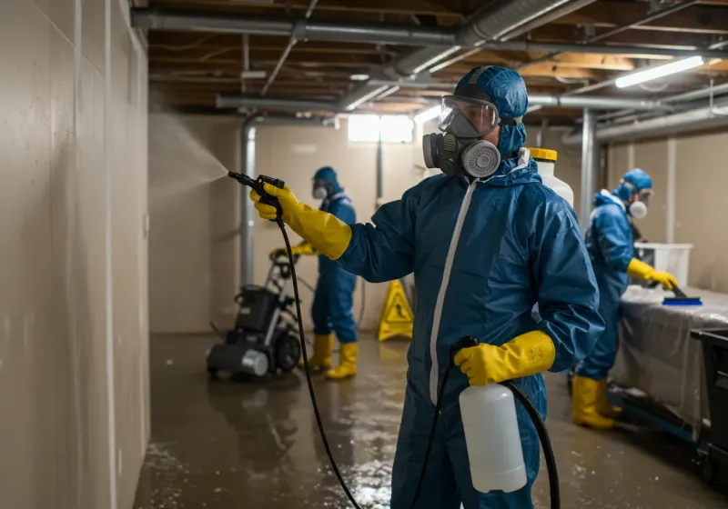 Basement Sanitization and Antimicrobial Treatment process in Barnesville, GA